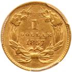 1857 $1 Gold Indian PCGS AU53 - 2