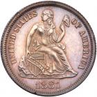 1881 Liberty Seated 10C PCGS Proof 62