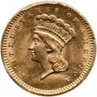 1861 $1 Gold Indian PCGS MS62