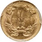 1861 $1 Gold Indian PCGS MS62 - 2