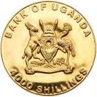 Uganda. 4000 Shillings, ND (1997) Proof