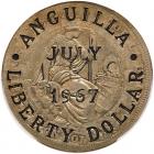 Anguilla. Liberty Dollar July 11, 1967 PCGS AU53