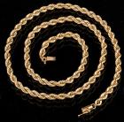 14K Yellow Gold, 22" Rope Necklace, Nice Weight.