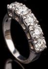 Beautiful Lady's 14K White Gold 2 1/4 Carat Diamond Wedding Band