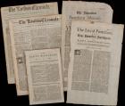 British Newspapers - Five From the 17th and 18th Centuries.