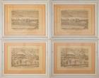 Four High-Quality Amos Doolittle Reproduction Prints of the Battle of Lexington and Concord