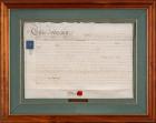 Lovely British 1837 Vellum Lease Indenture With Blue Revenue Stamp and Wax Seal