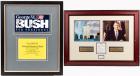 Bush, George W. & Laura -- Campaign Sticker Signed, With a Limited Edition 9/11 Commemorative Piece
