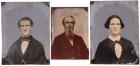 Tintypes -- Two Whole-Plate Tintypes of a Man and a Woman, and a Third Tintype of a Bearded Man