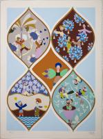 Sharir, David: "The Seven Festivals" Complete Set of 7 Serigraphs in Original Folio and Hardcase