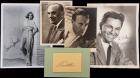 Seven Rare Signatures From The Golden Era of Hollywood: John Garfield, Leslie Howard, Al Jolson, George Arliss and Lauren Bacall