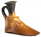 Greek: Outstanding Aryballos in Form of a Shoe 5th Century BC, Intact