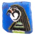 Egypt. Fine Blue Glazed Mosaic Tile Depicting the Falcon God Horus on Both Sides, XXVI Dynasty.