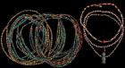 Egyptian Faience Bead Necklaces, Total of 14, Some With Amulets. Late Dynastic Periods, ca. 750-30 B.C.