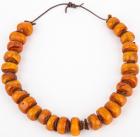 Tibetan Necklace of Very Fine, Large Amber Beads