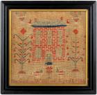 1866 Needlework Sampler Made the Year After the Civil War Ended
