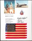 STS-1 Flown US Flag on NASA Presentation Certificate To Deputy Diretor