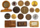 17 Vintage and Exquisitely Cast Promotional Medallions, Most in Bronze or Brass