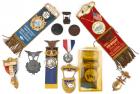 Collection of Vintage Badges and Medals -- Includes G.A.R., Athletic Prizes, Labor Unions, Etc.