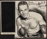 Maxie Rosenbloom: "Slapsie Maxie," Celebrated Jewish Boxer, Large Original Pen & Ink ca. 1935 by O'Dell Dean