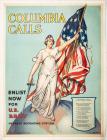 Vintage, Original WWI Lithograph Poster: "Columbia Calls." 1916, Painted by V. Aderente, Designed by Frances Adams Halsted