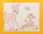 Disney: Bambi and Thumper and Watercolor Sketch