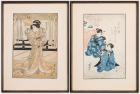 Pair of 19th Century Japanese Wood Block Prints: Kuniyosho and Toyokuni