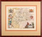 Premium British County Map Hvntingdonensis Comitatvs. Huntington Shire, Blaeu, 1646 - 2