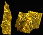 Apollo 11: Two (2) Large Segments of Flown Thermal Mylar Film Coating "Kapton Foil"