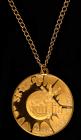 Scarce 18K Gold Pendant on 12K Chain of Skylab 1, May 1973