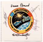 Rare 1975 Apollo-Soyuz Flown Crew Signed Beta Cloth