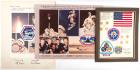 3 Flown Shuttle Patches & One US Flag On Commemorative Presentations, STS -6, STS-29, STS-41B