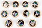 11 Soviet Russia Presentation Enamel Medallions/Badges Celebrating Soviet and US Space Achievements