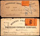 American Express Company Money Letters with Labels (x2), Likely from 1850s