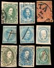 1861-1864 C.S.A. Used Issues, 9 Stamps