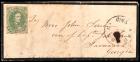 1861, 5c Green on Mourning Cover, 18th Infantry Battalion