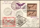 Nov 13, 1930 Switzerland to U.S.A. Via Friedrichshafen DO-X Flight Card, Jan 31, 1930 Bordpost Cancel