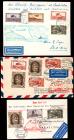 1931-1933 Saar Franked Zeppelin Flight, 5 Covers & One Card