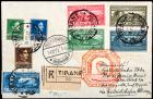 Oct 24, 1932 Registered Ninth South America Zeppelin Flight Cover, Albania Despatch, Sieger 195 Var