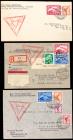 1933 German Chicago Flight Stamps Frankings, 6 Covers