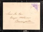 1884 Colombia States-Bolivar, 10¢ Violet Bisect Franking on Mourning Cover