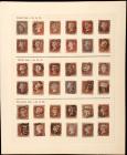 1841, 1d Red Brown, Complete Position Plating, 240 Used Stamps