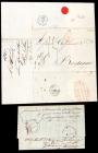 Worldwide. 1811-1940s Forwarded Mail Collection with Forwarding Agents, 30 Covers