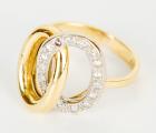 Lady's 14K Yellow Gold and Pave Diamond Ring