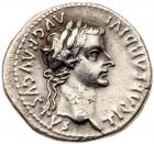 Tiberius. Silver Denarius (3.54 g), AD 14-37 Choice VF