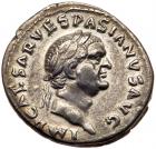 Vespasian. Silver Denarius (3.20 g), AD 69-79 VF