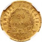 France. 20 Francs, 1811-A NGC MS61 - 2