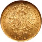 German States: Prussia. 10 Marks, 1873-A NGC MS65 - 2