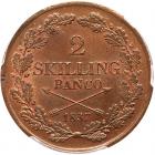 Sweden. 2 Skilling, 1837 PCGS MS64 RB - 2