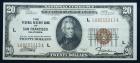 1929, $20 Federal Reserve Bank Note. PCGS Extremely Fine 45PPQ. - 2